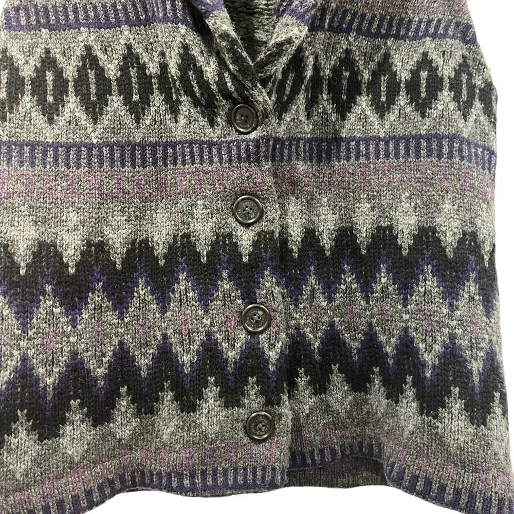 Lauren Ralph Lauren Women’s Lambswool Sweater Vest Shawl Collar Southwes… - Picture 8 of 15